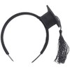 Aiffort 1 diadema de graduación negra con 1 clip de