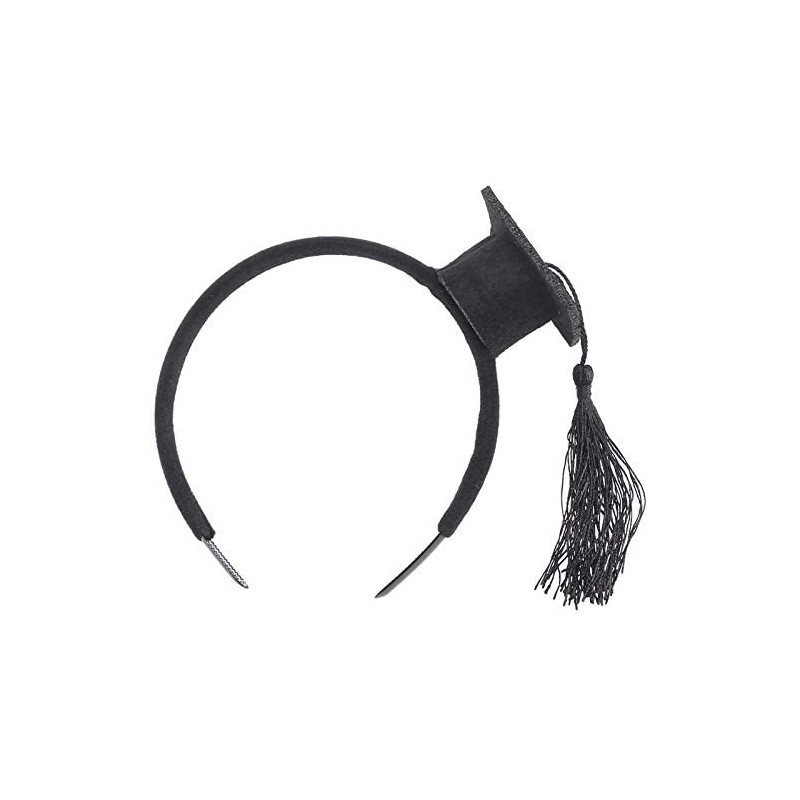 Aiffort 1 diadema de graduación negra con 1 clip de
