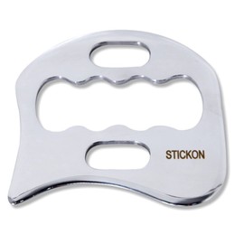 STICKON Medical Grade Stainless Steel Gua Sha Scraping Massage Tool IASTM tools for Soft Tissue Therapy and Reduce Back, Legs, Arms,Neck,Shoulder Muscle Pain (STICKON-q)