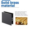 NovaNectar Brass Glass Clamp, Hole-in Fixed Panel U-Clamp,Square Screen Door