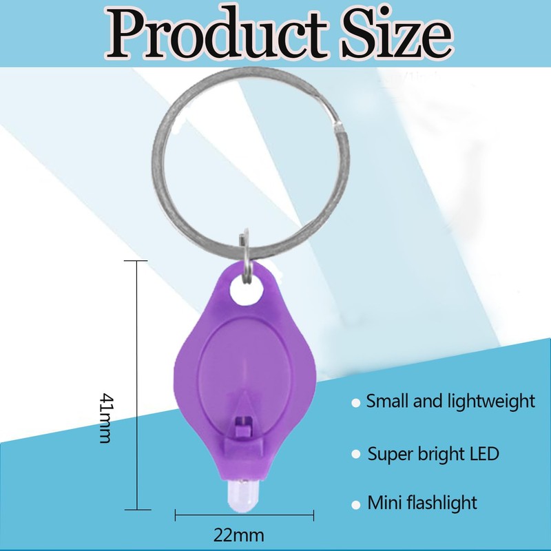 MODOAO Mini LED UV Key Fob Black Light Torch UV