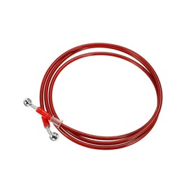 ACROPIX 230cm 90.55" Length 10mm ID Motorcycle Hydraulic Brake Line Oil Hose Pipe 28° 0° Stainless Steel Braided Cable for ATV Motocross Sport Bikes Red Car Parts
