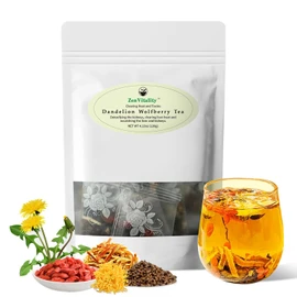ZenVitality® Dandelion Wolfberry Tea Organic 120g/12 Bags Kidneys & Liver Health, Eye Health & Digestion Tea Cassia Seed, goji berry, Chrysanthemum, Gardenia, Orange Peel, Dandelion Root tea