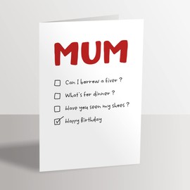 Funny Birthday Card for Mum - Multiple Choice