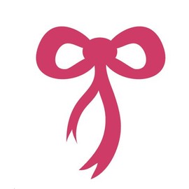 Divine Designs Cute Black and Pink Kitty Cat Vinyl Decal Sticker (8" Tall, Ribbon)