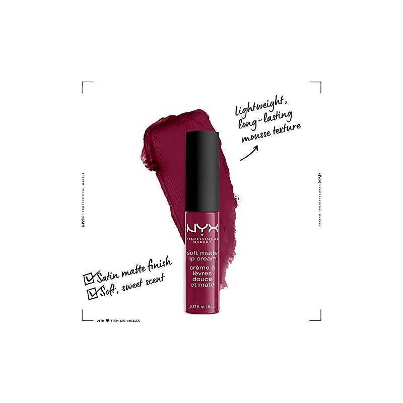 NYX Professional Makeup, Soft Matte Lip Cream, Labial Mate, Tono