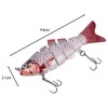 Sarini 3Pcs Multi Jointed Pike Fishing Lures Sets 3D Artificial