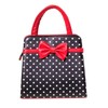 Banned Carla Retro Bag 50s Rockabilly Polka Faux Leather Top