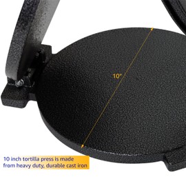 Trademark Innovations Tortilla Maker, Tortilla Press 10 Inch, Large Tortilla Press
