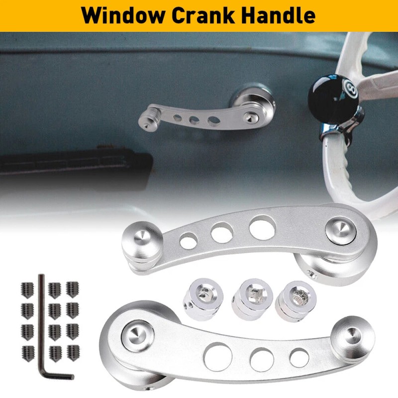 Sliver Billet Aluminum 4 1/4 Window Crank Handle For Hot