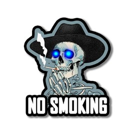 KINBOIN Reflective No Smoking Stickers, Sign for Business, Car, Home, Vehicles, Office, Outdoor, Indoor, 5 x 4.3 Inch (2 Pcs)