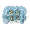Pfaltzgraff Evergreen Ernie Dinnerware Set, 16 Piece, Blue, White