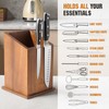 Magnetic Knife Holder without Knives, Acacia Wood Kitchen Utensil Holder