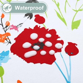 misaya Rectangle Waterproof Vinyl Table Cloth, Wipeable Tablecloth with Flannel Backing, Spring Plastic Table Cover for Dinner, Picnic, Indoor and Outdoor (Flowers, 54" x 78")