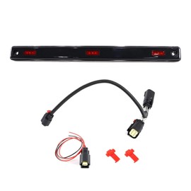 Tailgate Marker Lights w/Wire Harness pigtail connector RED Compatible with Ford 2017-2023 F250 F350 F450 F550 Super Duty Dually DRW - Center Rear Red Marker Lamp