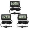 Thlevel 3PCS Digital Thermometer Hygrometer Mini Probe Thermometers Temperature Humidity