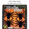 BMBEAR 4 Pack Realistic Black Plastic Fake Spider, Safe Reusable