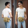 Unisex Waist Bag Bottle Pocket Waterproof Wearproof Lightweight Large Capacity