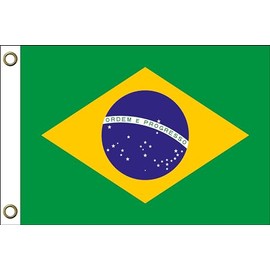 Brazil flag, 150 cm x 90 cm / 90 x 150 cm, weatherproof and durable, polyester with two eyelets