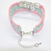 HHHbeauty Wolf Bracelet - Leather Infinity Love, Unisex, Adjustable Pink