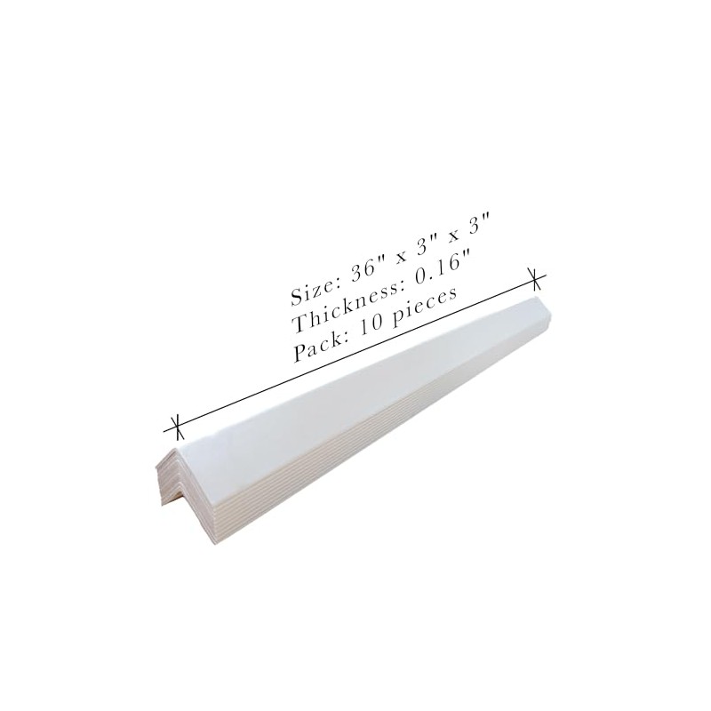 Protector de borde blanco de 3" x 3" x 36"