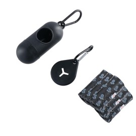 Dog Poop Bag Dispenser with Waste Bags, Dog Poop Bag Holder Garbage Bag Clip Waste Bag Carrier for Walking Running Bicycle Accessories