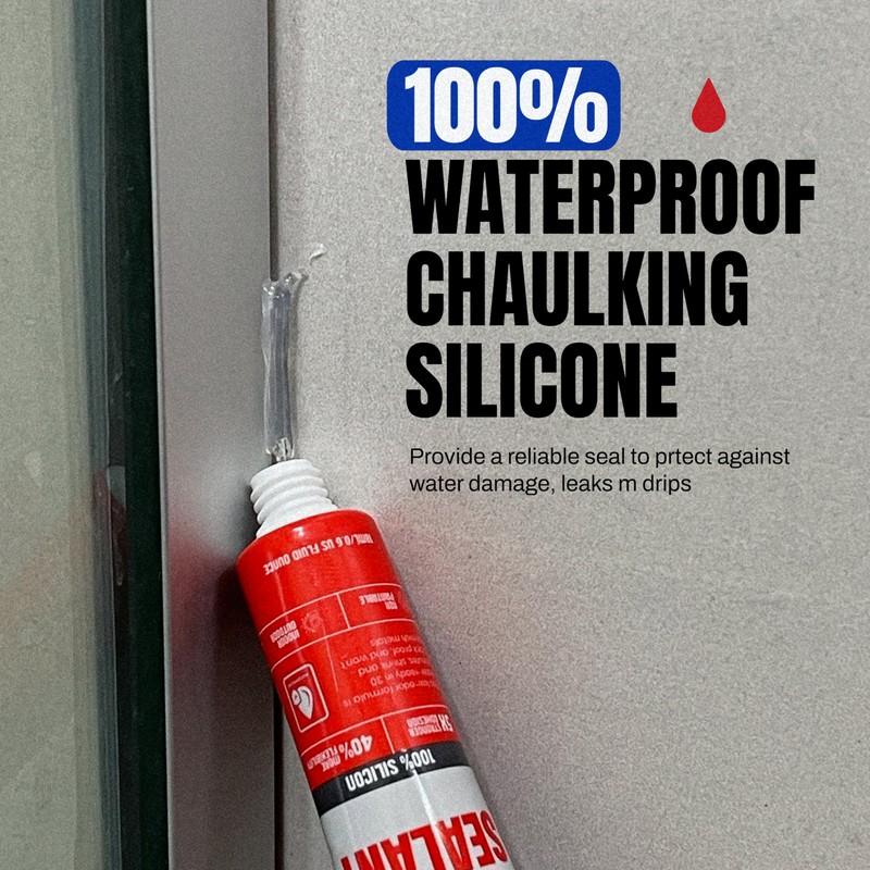 GH1200 18 ML x 8 PCs Silicone Caulk Clear Silicone