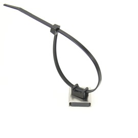 Magnetic Cable Tie Mount at Home, Office, or Classroom - 26 x 23 x 6.3mm Thick - 6.1kg Pull - Pack of 10