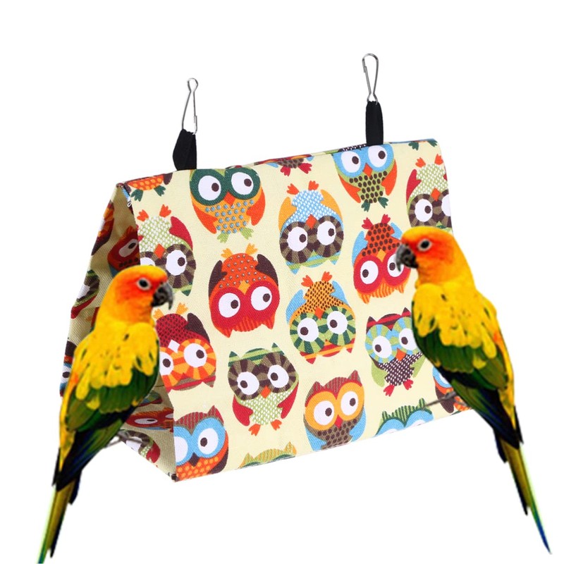 VILLFUL Parrot Nest Hammock Canvas Triangle Sleeping Bed for Parrots