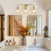 HAHZT Gold Bathroom Vanity Light 3-Lights Bathroom Light Fixtures Over