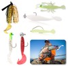 Fishing Grubs Paddle Tail Swimbaits Luminous Shrimp Soft Lures Kit