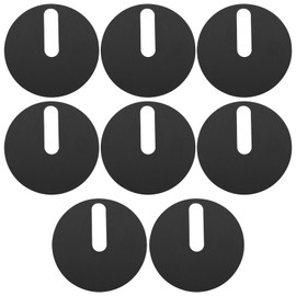VGOL 8pcs Toilet Hinge Base Plate Washer 40mm Diameter Non-slip Toilet Hinge Fixings Round Toilet Hinge Rubber Pad Replacement Black