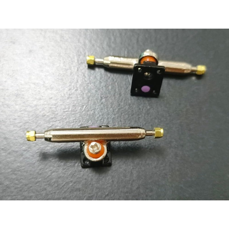 Leefai Pro Fingerboard Trucks 34mm G3-Inverted Kingpin-Single Axles-Solid (Black, 34MM)