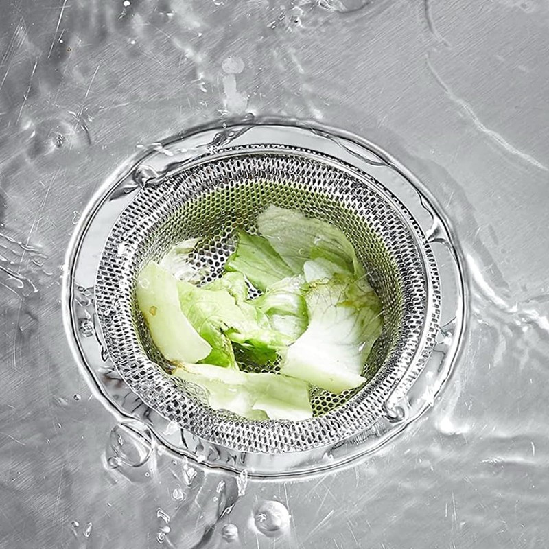 2 Pack Kitchen Sink Strainer, Stainless Steel Large Sink Sieve