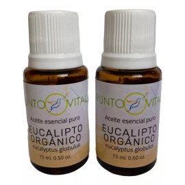 Punto Vital Aceite Esencial Eucalipto Orgánico, 100% Puro, Terapia, 15ml