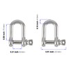 PUCSIQ Pack of 20 Shackles D Shape M4 Stainless Steel