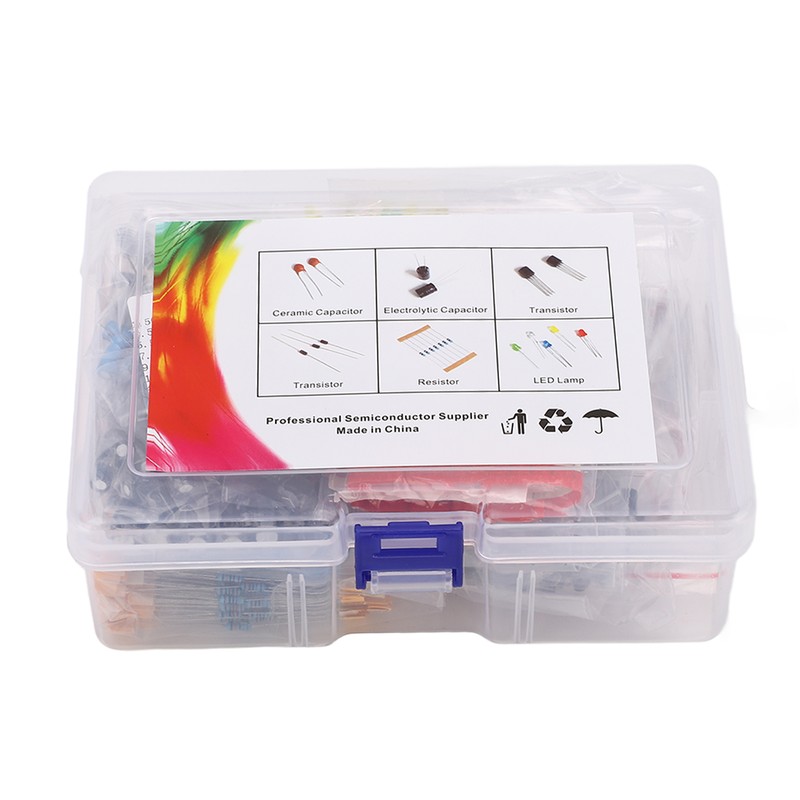1400 Pcs Set Electronic Components Metal Film Resistor Ceramic Electrolytic