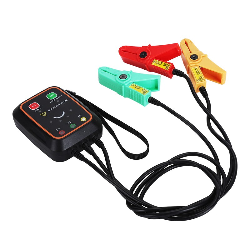 Phase Sequence Detector Non Contact Tester 3PH AC Meter Monitor