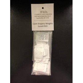 Fabrics and Drapes 1" Cloth Covered Lead Free Drapery Weights, White - Style # LW- 0019 (36 Pieces)