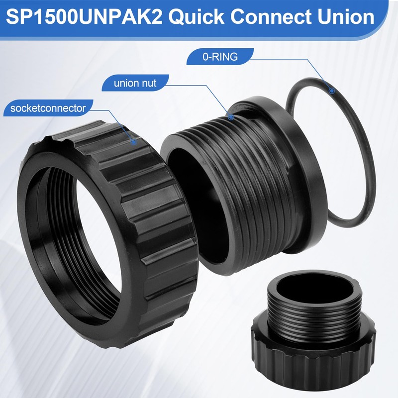SP1500UNPAK2 Socket Quick Connect Union for Hayward Pool Pump and