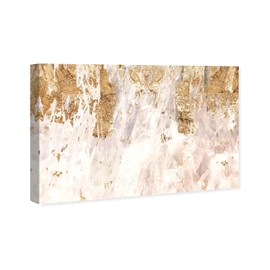 Oliver Gal Abstract Modern Canvas Wall Art Star Light Ready to Hang Home Decor 20.0 x 30.0 Gold and White Canvas Art for Living Room