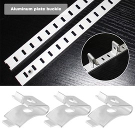 EMSea 40PCS Shelf Bracket Clips Aluminum Alloy Adjustable Pilaster Shelf Support Clips for Display/Wine Cabinet Shelves Components Silver