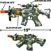 Bandai Rifle Gun Toy, FX Sounds & Lights, Moving Bullets,