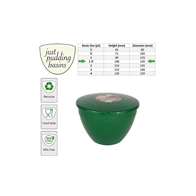 Christmas pudding bowls with lids Christmas Green basin and lid