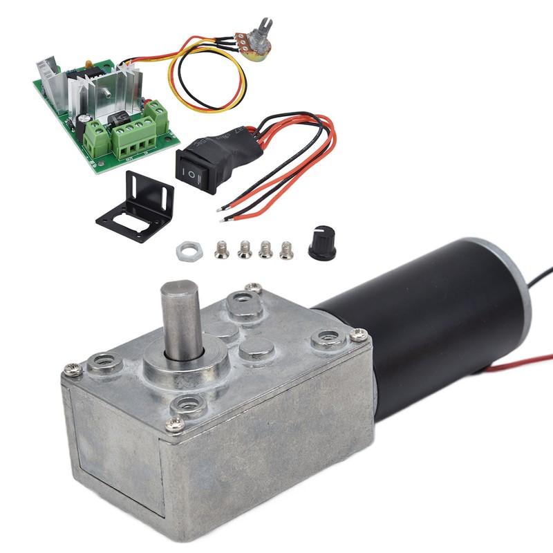 DC12V Geared Motor Turbo Worm Speed Reduction Machinery Accessories with