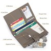 Leather Passport Wallet for Women, Slim RFID Blocking Passport Holder,