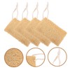 KOMBIUDA 4Pcs Natural Loofah Dish Scrubber Multi Functional Cleaning Sponge
