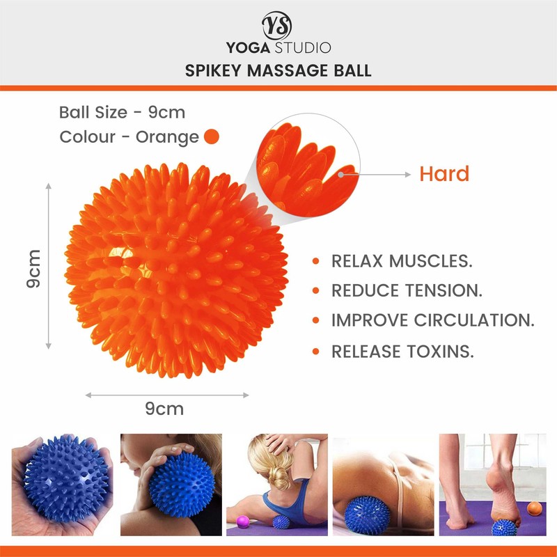 Massage Ball Spiky Ball Knob Ball Reflex Zones for Therapy,