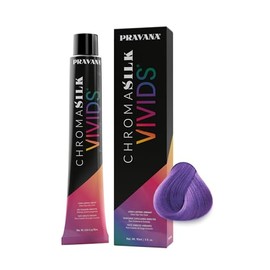 PRAVANA ChromaSilk VIVIDS Everlasting Tono Grape, Tinte de Fantasía Semipermanente de Alta Intensidad, Color Vibrante Sin Amoníaco para Brillo Profesional, 90ml / 3oz