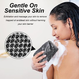 FENQURO Pack of 3 Loofah Sponge, Exfoliating Sponge, Natural Loofah Sponge Exfoliating Body Washer, Made of Environmentally Friendly and Biodegradable Shower Loofah Sponge, Loofah for Men and Women